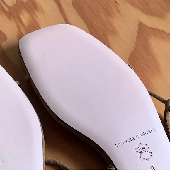 Loeffler Randall Eleanor Flat Sandals Cacao Suede US8 - Picture 6 of 8
